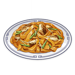 Жареная лапша с рыбой