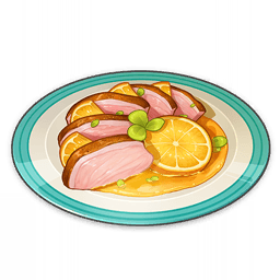 Утиная грудка под соусом из пузырина