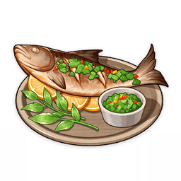 Жареная рыба в мятном соусе