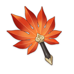 Веер из красных перьев