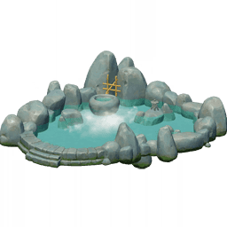 Горячий источник из белого камня: Разлив тепла