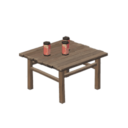 Квадратный стол из отоги «Ракуси»