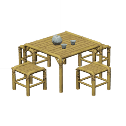 Уличный чайный стол из бамбука