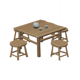 Уличный чайный стол из дерева