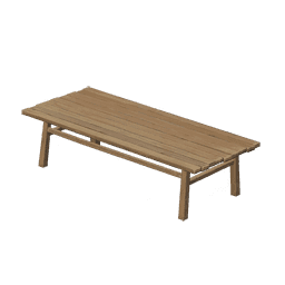 Длинный сосновый стол