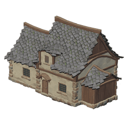 Сельский дом с высоким чердаком