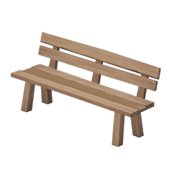 Гладкая деревянная скамейка