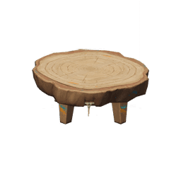 Низкий стол натурального цвета из древесины белокаштанного дуба