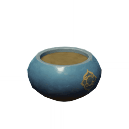 Цветочный сосуд с узором из золотых крыльев бабочки