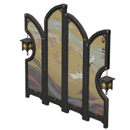 Складная ширма из юмэмиру «Дзюкаку»