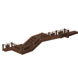 Угловая лестница из ароматного кедра