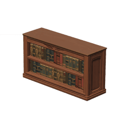 Двухуровневая книжная полка для библиотеки