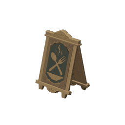 Деревянная вывеска ресторана