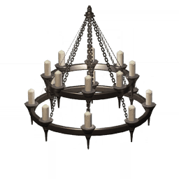 Двухъярусная люстра со свечами