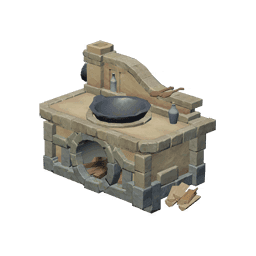 Широкая каменная печь