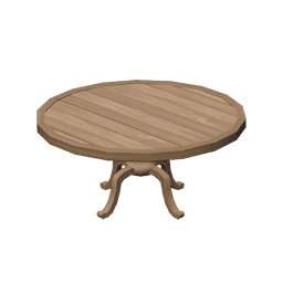 Круглый стол из сосны на несколько мест