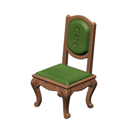 Ореховый стул с нефритовой спинкой