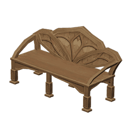 Скамейка из древесины кармафалы «Приглушённая речь»