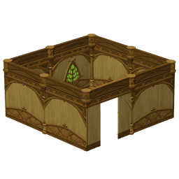 Резная стена из сияющей древесины