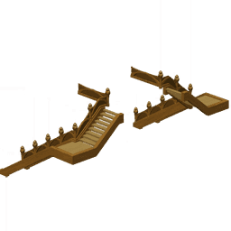 Угловая лестница из сияющей древесины