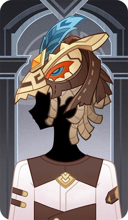 Перьевая маска воина-демона