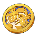 Золотая енотовая монета