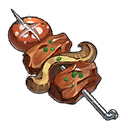 Шашлычок из жареных деликатесов