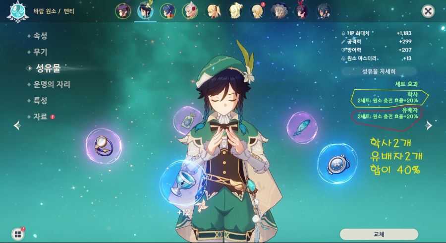 원신 푸리나, 카즈하, 베넷 등 0티어 서포터 필수 원소 충전 효율 및 추천 무기 세팅