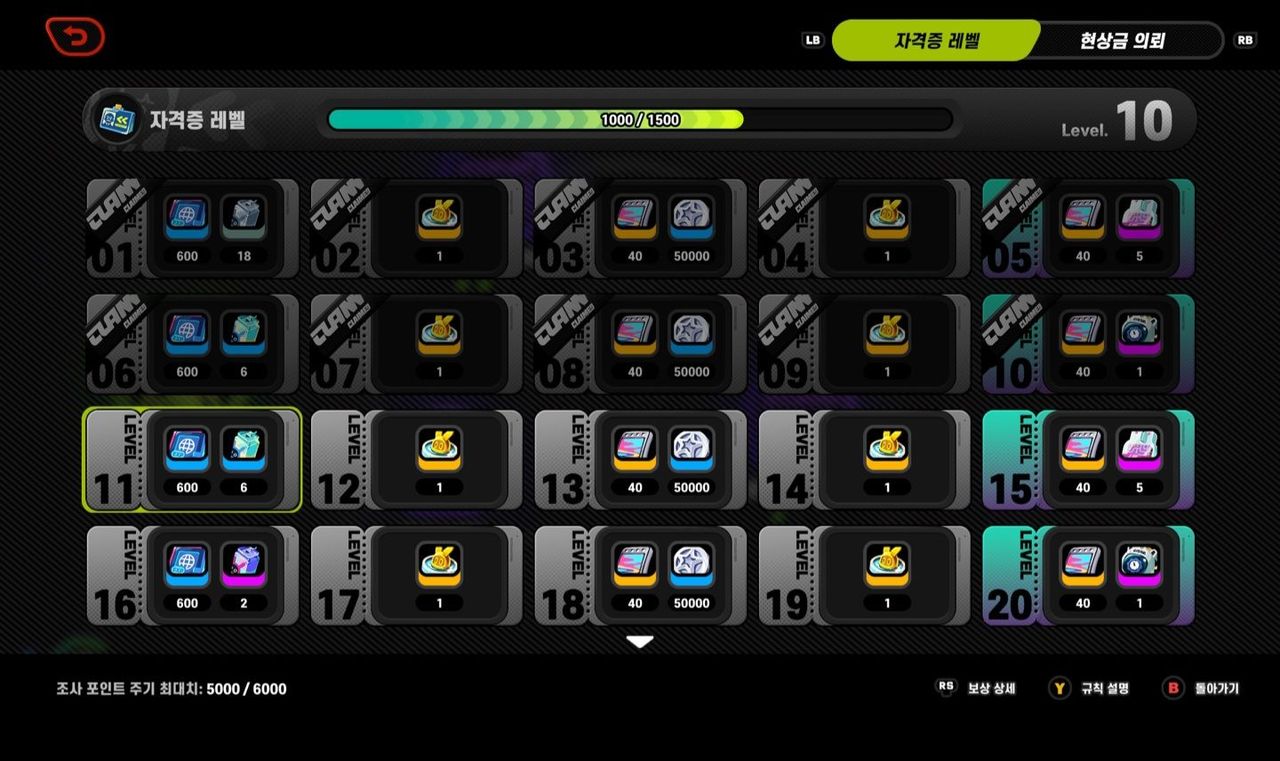 젠레스 존 제로 할로우 제로 주간 조사 포인트 및 자격증 보상 확인 화면